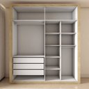 Ver imagem 5 de Guarda-roupa Solteiro Severo 4 Portas 3 Gavetas Capuccino/terracota - Panorama Móveis