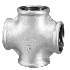 Cruzeta Galvanizada 1.1/2'' Cruzeta Metal Galvanizado 1.1/2 Polegada Tupy Tupi - 1