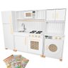 Kit Cozinha Infantil Retro com Geladeira e Máquina de Lavar - Branco - 2