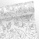 Ver imagem 2 de Papel de Parede Floral Rosas Modern Preto - 0,58 x 3,00m