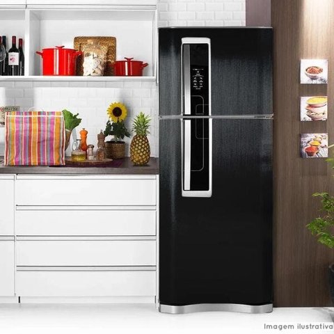 Adesivo para geladeira Escovado Preto 1,22m - 1,22 x 1,00m