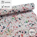 Ver imagem 2 de Papel de Parede Lavavel para Banheiro Cozinha Revestimento Brilho Granilite Candy - 0,58 x 1,00m