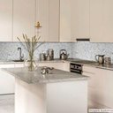 Ver imagem 1 de Papel de Parede Lavavel para Banheiro Cozinha Revestimento Brilho Pedra Branco Dallas - 0,58 x 1,00m