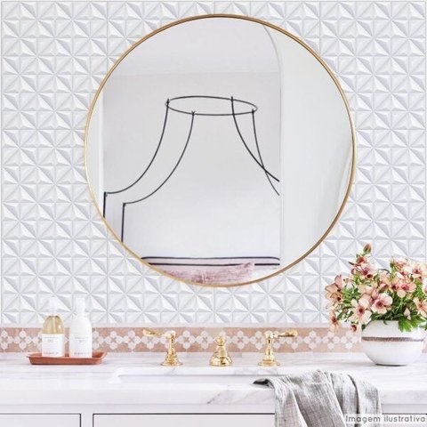 Papel de Parede Lavavel para Banheiro Cozinha Revestimento Fosco 3D Division - 0,58 x 1,00m