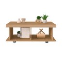 Ver imagem 4 de Mesa de Centro Dunas Retangular com Rodízios Cor Carvalho Artely Móveis