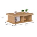 Ver imagem 5 de Mesa de Centro Dunas Retangular com Rodízios Cor Carvalho Artely Móveis