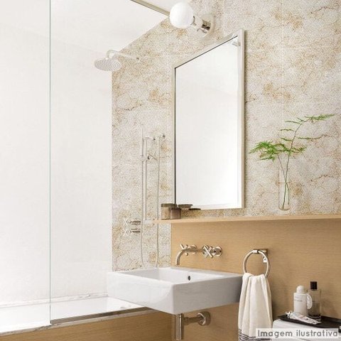 Papel de Parede Lavavel para Banheiro Cozinha Revestimento Fosco Mármore Cobogó - 0,58 x 1,00m