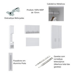 Guarda Roupa Dormitório Modulado Alpes Casal 1,58 m Queen - Roupeiro Luciane M05:Cinammon - 3