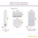 Ver imagem 5 de Guarda Roupa Dormitório Modulado Alpes Casal 1,58 m Queen - Roupeiro Luciane M05:Cinammon