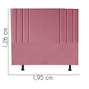 Ver imagem 3 de Cabeceira Estofada Grécia 195CM King Courino Rosa - D A DECOR