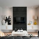 Ver imagem 1 de Papel de Parede Tijolo Frisado - Várias Cores - Preto