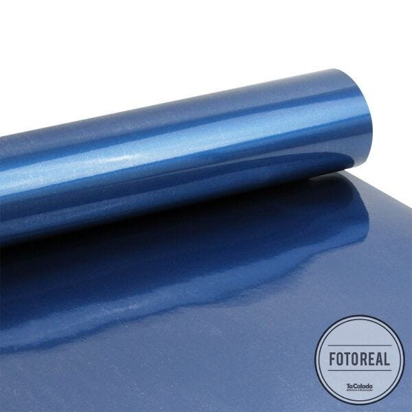 Adesivo para móveis Laca Alto Brilho Blue Metallic 0,61m - 0,61 x 2,50m - 2