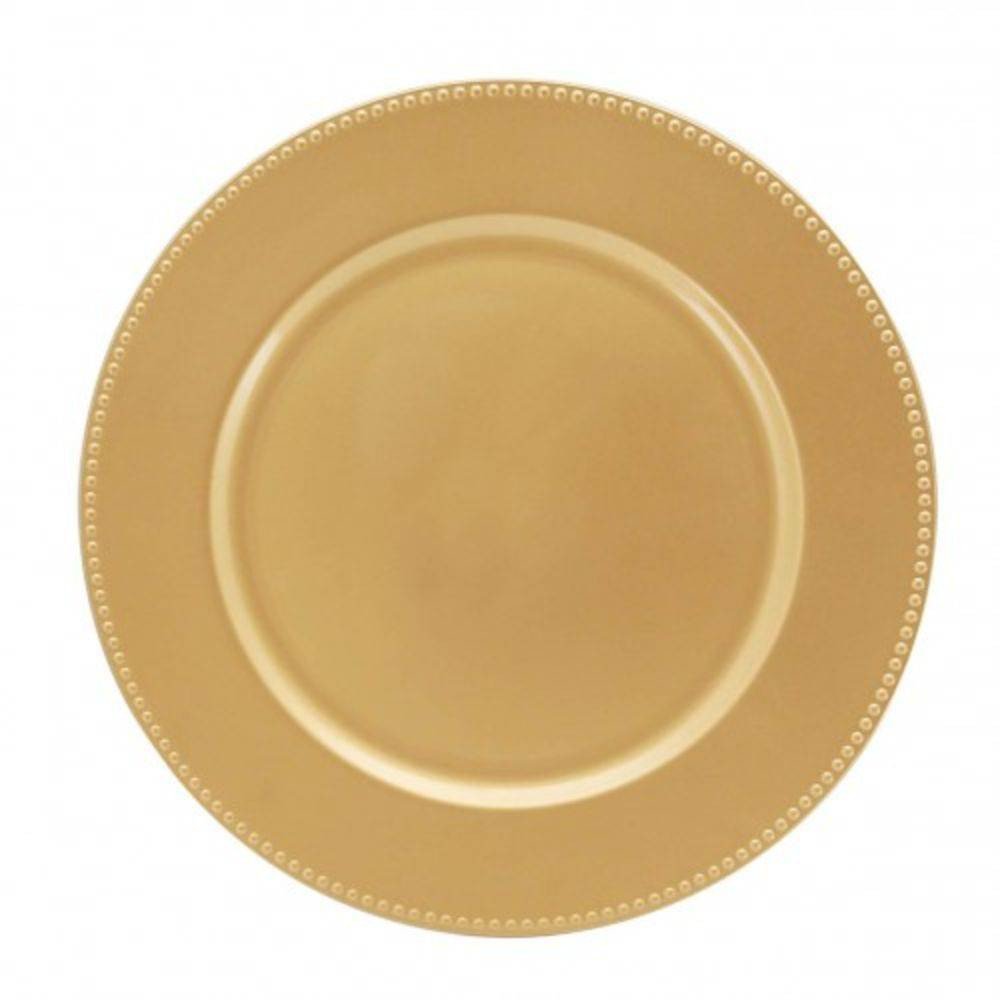 Sousplat Redondo Decor Dourado 33 Cm - Yazi