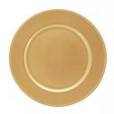 Ver imagem 1 de Sousplat Redondo Decor Dourado 33 Cm - Yazi