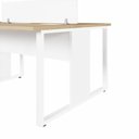 Ver imagem 5 de Mesa de Trabalho Plataforma 4 Lugares 240cm Macadâmia com Branco F5 Office