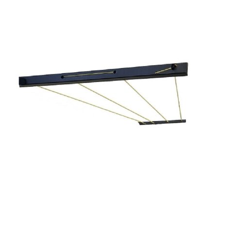 Varal de Parede Fixo 4 Fios 50cm Preto Reforcado Estrutura Metalica Economia de Espaco