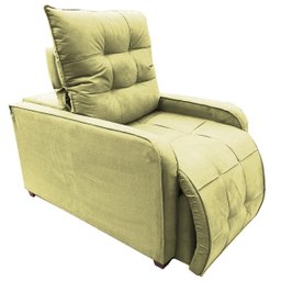 Poltrona Retratil e Reclinavel Com Rodape Regulavel Azera Amarelo - 3