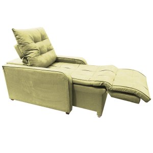 Poltrona Retratil e Reclinavel Com Rodape Regulavel Azera Amarelo