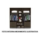 Ver imagem 3 de Roupeiro Triplex Guarda Roupas Gavea Casal 12 Portas Canela Trinobel