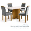 Ver mais imagens de Conjunto Sala de Jantar 4 Lugares Retangular Tampo Vidro MDF 120x80cm Mesa e Cadeiras Carol