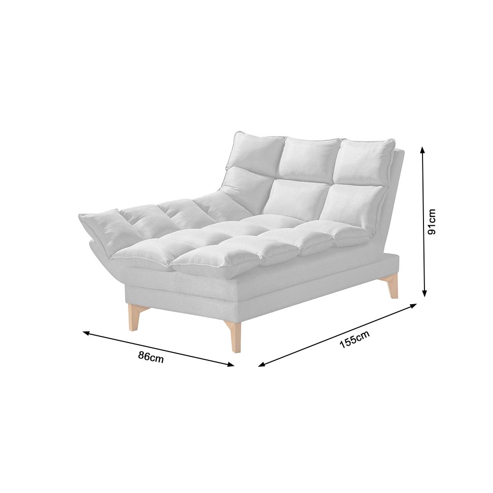 Chaise Um Braço Lado de Apoio Direito Luxor Pés de Madeira Maciça 86cm Veludo Cinza - 2