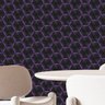Papel de Parede 3d Auto Adesivo Geométrico Hexagono Luz Led Roxa Decorativa Quarto Sala 3m - 7