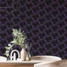 Papel de Parede 3d Auto Adesivo Geométrico Hexagono Luz Led Roxa Decorativa Quarto Sala 3m - 5