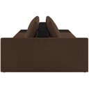 Ver imagem 6 de Sofá Ilha Modular para Sala 252cm com Puff Dublin K01 Veludo Marrom e Sintético Preto - Lyam Decor
