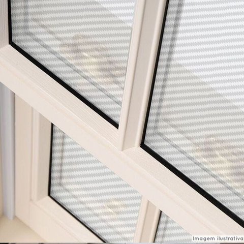 Adesivo para Vidro Box Banheiro Jateado Cristal Carbono 0,61M Prova D'Água - 0,61 x 2,50M