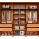 Ver imagem 3 de Guarda Roupa com 6 Portas e 4 Gavetas 270cm Marrom/Freijó Madeiraddo