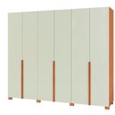 Ver imagem 2 de Guarda Roupa com 6 Portas e 4 Gavetas 270cm Marrom/Freijó Madeiraddo