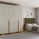 Ver imagem 1 de Guarda Roupa com 6 Portas e 4 Gavetas 270cm Marrom/Freijó Madeiraddo