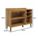 Ver imagem 4 de Balcão de Cozinha 120 cm Trebbiano 3 Portas 2 Gavetas 100% MDF Amêndoa/Off White - Rio Doce