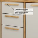 Ver imagem 7 de Balcão de Cozinha 120 cm Trebbiano 3 Portas 2 Gavetas 100% MDF Amêndoa/Off White - Rio Doce