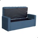 Ver imagem 6 de Kit Cabeceira e Calçadeira Baú Emma Suede Casal 140 Cm