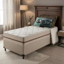 Ver imagem 1 de Cama Box com Colchão Solteiro King Classic Molas Pocket 96cm