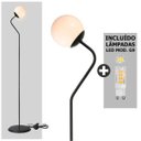 Ver imagem 3 de Luminária de Coluna Abajur Piso Chão Globo - Koma + Lâmpada G9 110V