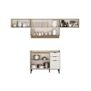 Ver imagem 3 de Kit de Cozinha Completa 4 Peças Alpha (3aéreos+1balcão) C4p179 Freijo/off White - Carraro