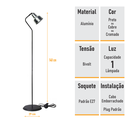 Ver imagem 5 de Luminária Coluna Abajur Piso Chão Spot City - Cromado - 3110-15