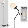 Luminária de Coluna Abajur Piso Chão Globo-koma + Lâmpada G9 220v - 3