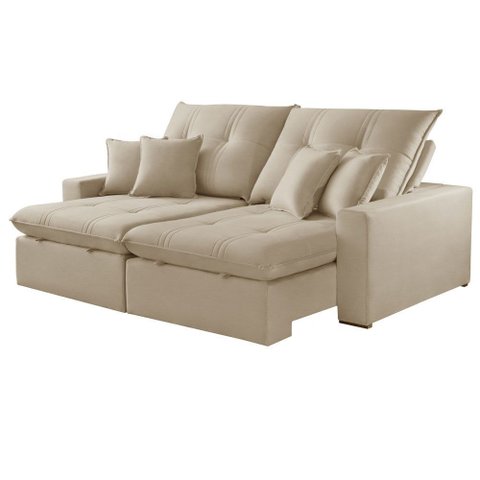 Sofá Retrátil e Reclinável Império 250 Cm Braço 25 Cm Meu Sofá Online