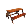 Banco que Vira Mesa 1,5 Metros em Madeira Maciça com Verniz Imbuia para 06 Lugares - 4