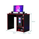 Ver imagem 3 de Escrivaninha Gamer Mesa P/ Computador Ideal P/ Jogos Oliart - Vermelho
