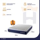 Ver imagem 3 de Colchão King King House Super Size Lagras 193x203x28 Azul c/ Molas Ensacadas