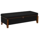 Ver imagem 1 de Baú Organizador Puff Bali 195 Cm Bouclé para Quarto e Sala:preto