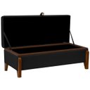 Ver imagem 2 de Baú Organizador Puff Bali 195 Cm Bouclé para Quarto e Sala:preto