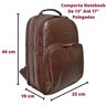 Mochila Couro Grande Para Viagens Cor Marrom Trufa HM099 | HAMISH - 10