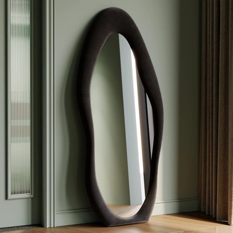 Espelho de Chão Paris Veludo 68x180cm Preto