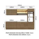 Ver imagem 4 de Armário de Cozinha Completa 310cm Rustic Stella Madesa 02