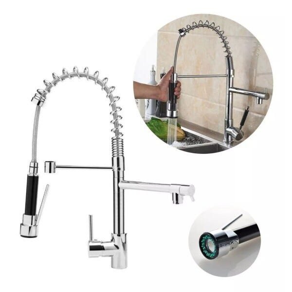 Torneira Cozinha Gourmet Monocomando Alta 75cm - 1